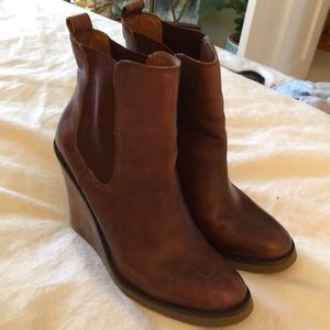 Women’s Lucky Brand Chestnut Wedge Booties